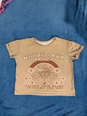 Kids 'Chase Your Dreams' Graphic Tee - Beige
